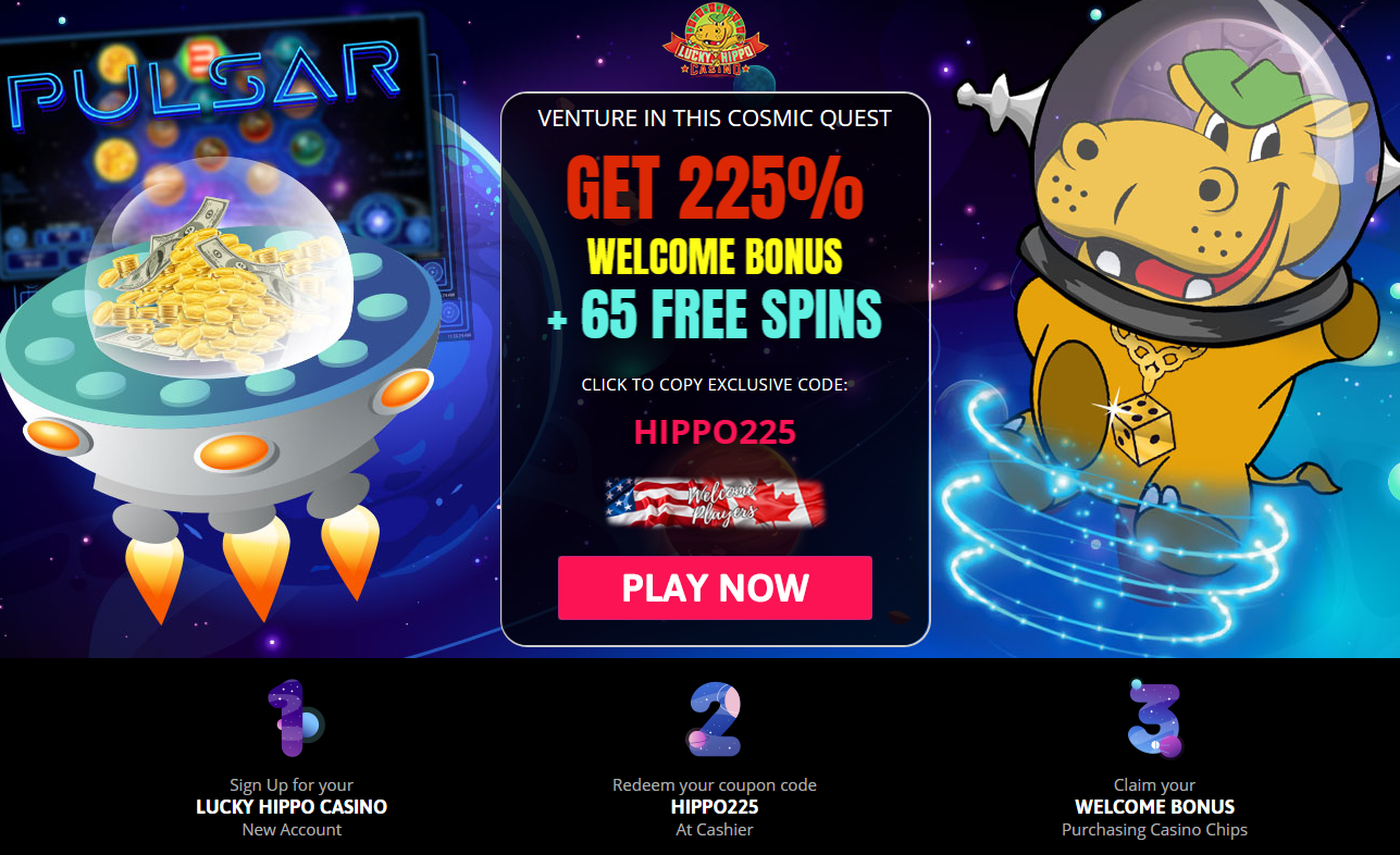 225%
                                WELCOME BONUS + 65 FREE SPINS