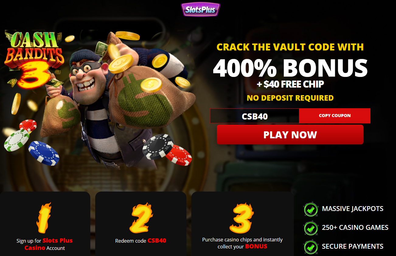 400%
                                        WELCOME BONUS + $40 FREE CHIP